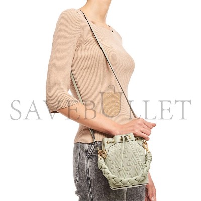 FENDI EMBOSSED FF CANVAS MON TRESOR MINI BAG 8BS010ANXDF1K3B (18*12*10cm)
